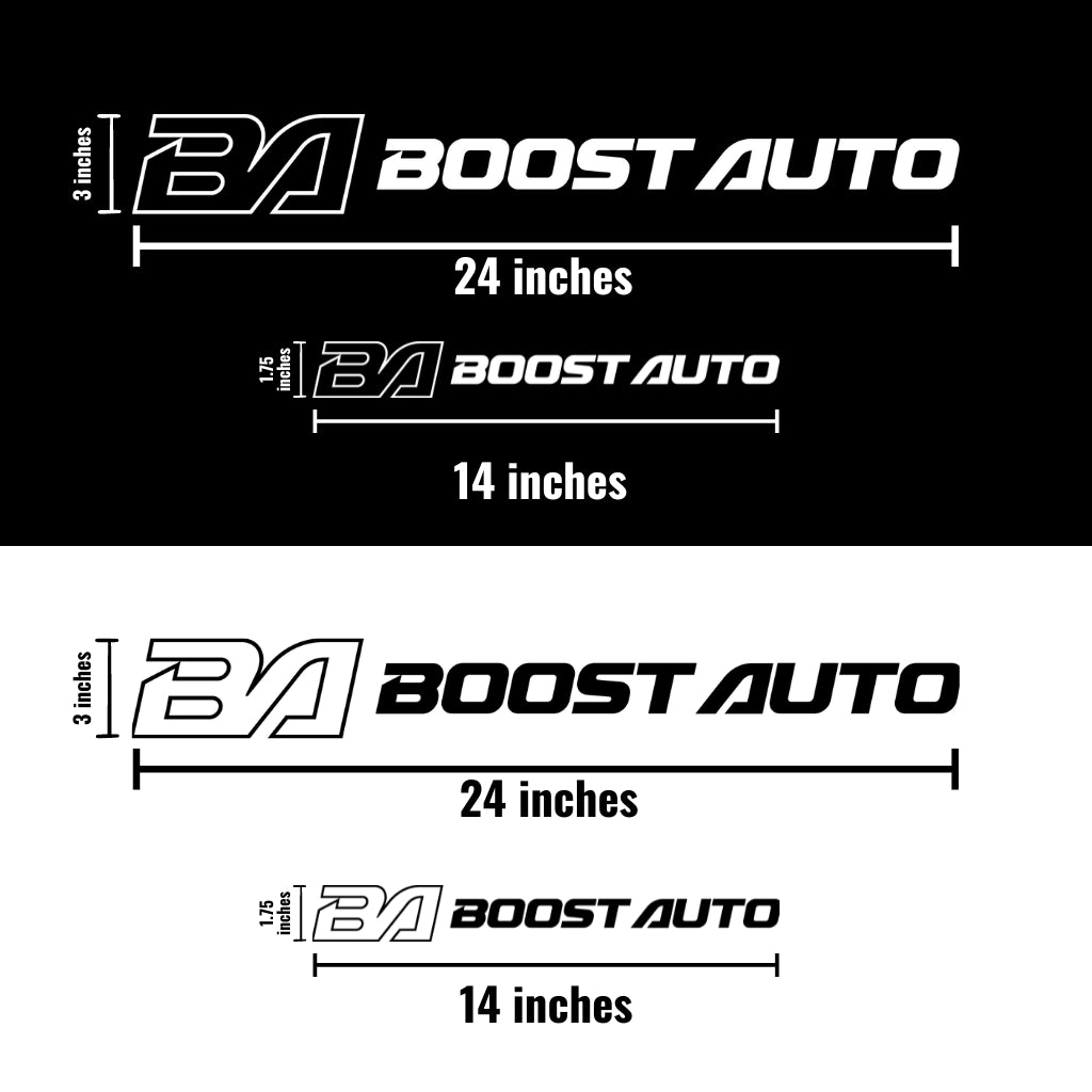 Large Boost Auto Windshield Vinyl Decal